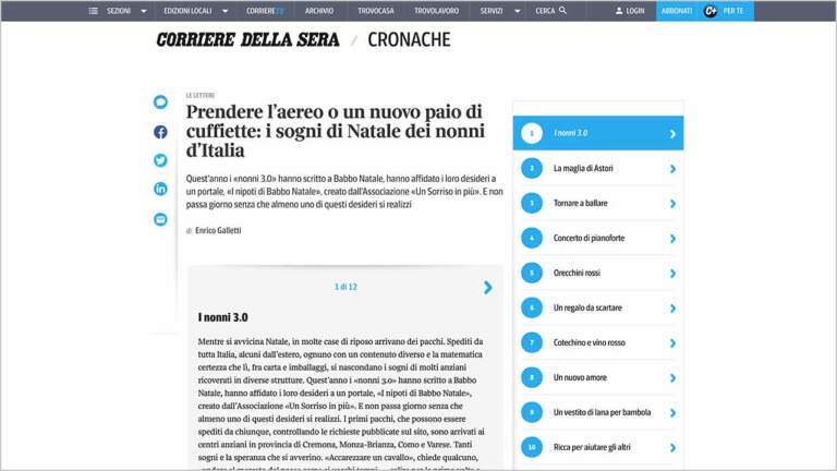 preview articolo Corriere della Sera