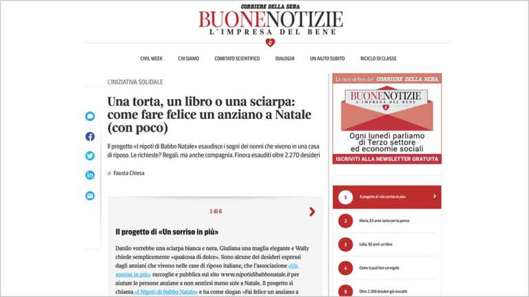 preview articolo Buone Notizie Corriere della Sera