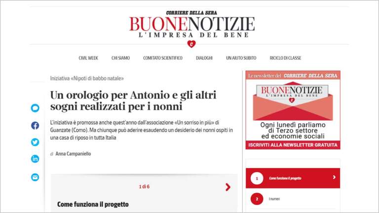 Preview articolo Buone Notizie Corriere della Sera
