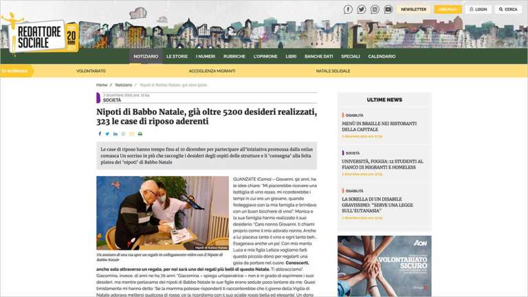 preview articolo Redattore Sociale