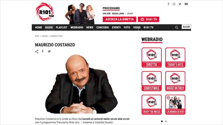 anteprima trasmissione su Radio 101