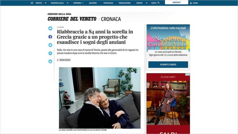 anteprima articolo quotidiano Corriere della Sera